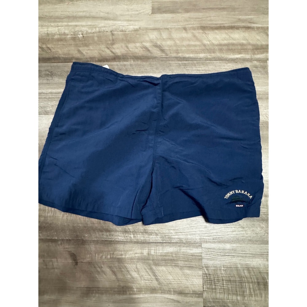 Tommy Bahama Relax Mens Swim Trunks Navy Blue Marlin Logo Mesh Lined XL
